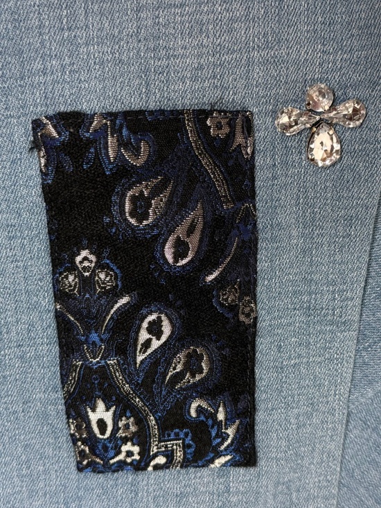 Chico's Patchwork and Jeweled Girlfriend Jeans - Picture 4 of 12